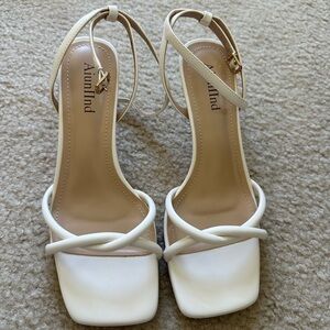 Women's White Strappy Sandals